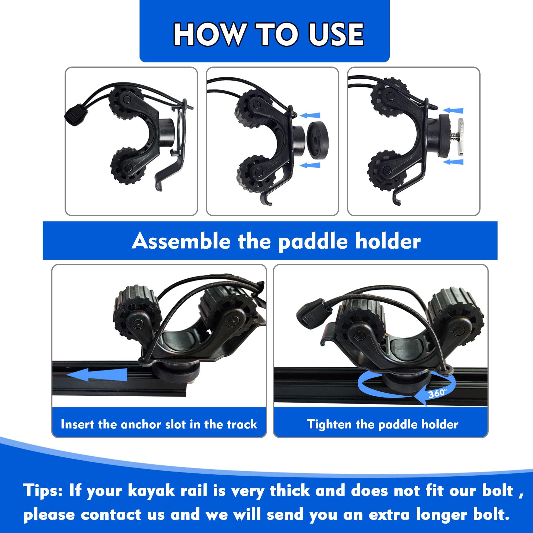 Kayak Rail Paddle Holder Kayak - Fishing Kayak Rod Holder 评论和价格