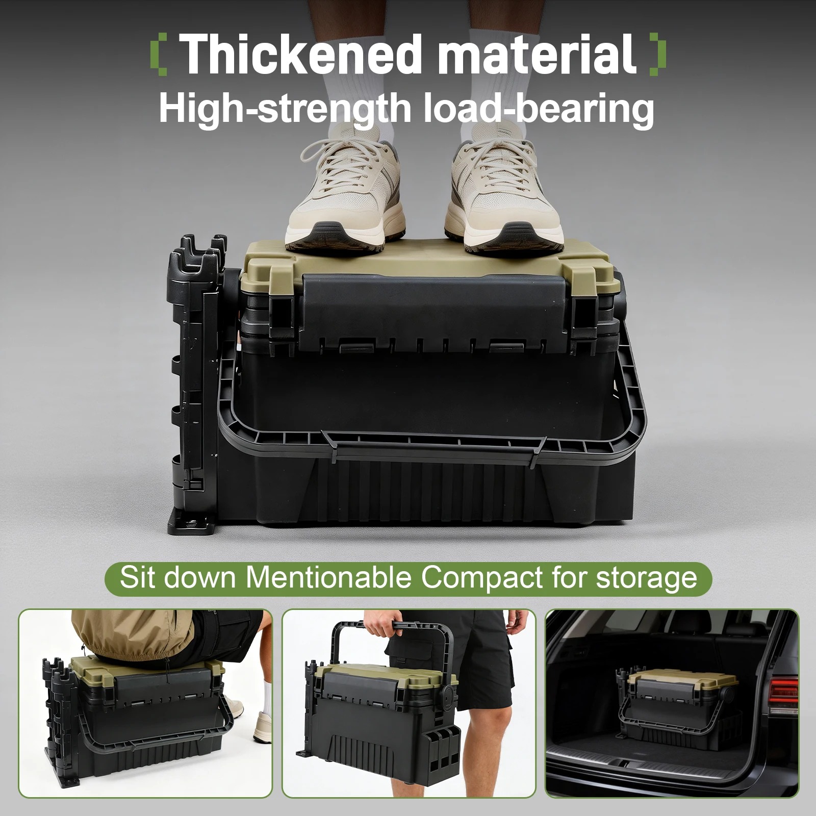 Fishing Tackle Box Double Laye - Fishing Kayak Crate 评论和价格
